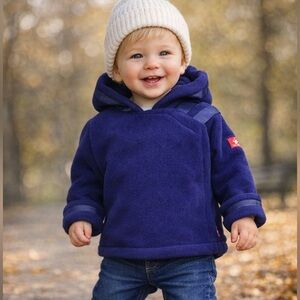 Widgeon Unisex WarmPlus Hooded Jacket navy blue 18 months fleece Velcro